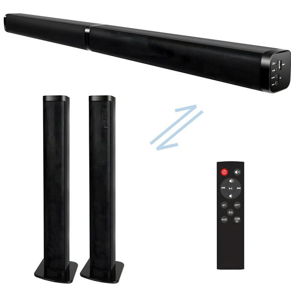 Amdohai Soundbars for TV 2.0 Channel Bluetooth 5.0 Sound Bar Split in 2 for TV Speaker Home Theater Soundbar Blaster Bar Player 40W Powerfull Speakers for TV Sets