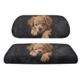 thumbnail image 6 of Garronmavis Cute Golden Retriever Easy to Install Golf Cart Seat Covers 2 Pack Lightweight Polyester Front Seat Cushion with Easy Install and Clean Backing for Most Cart Models, 6 of 6