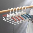 thumbnail image 3 of 15pcs Children Hanger Racks Telescopic Racks Portable Plastic Display Clothes Rails-Blue, 3 of 5