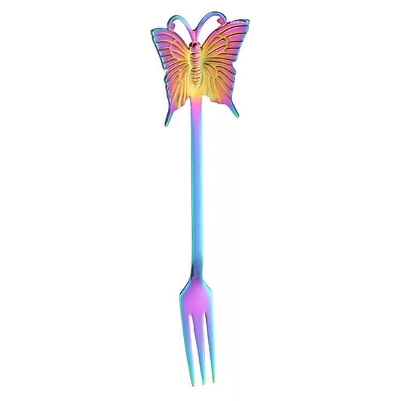 Tableware Set,Creative Stainless Steel Butterfly Spoon Dessert Cake Tea Set Coffee Spoon Kitch