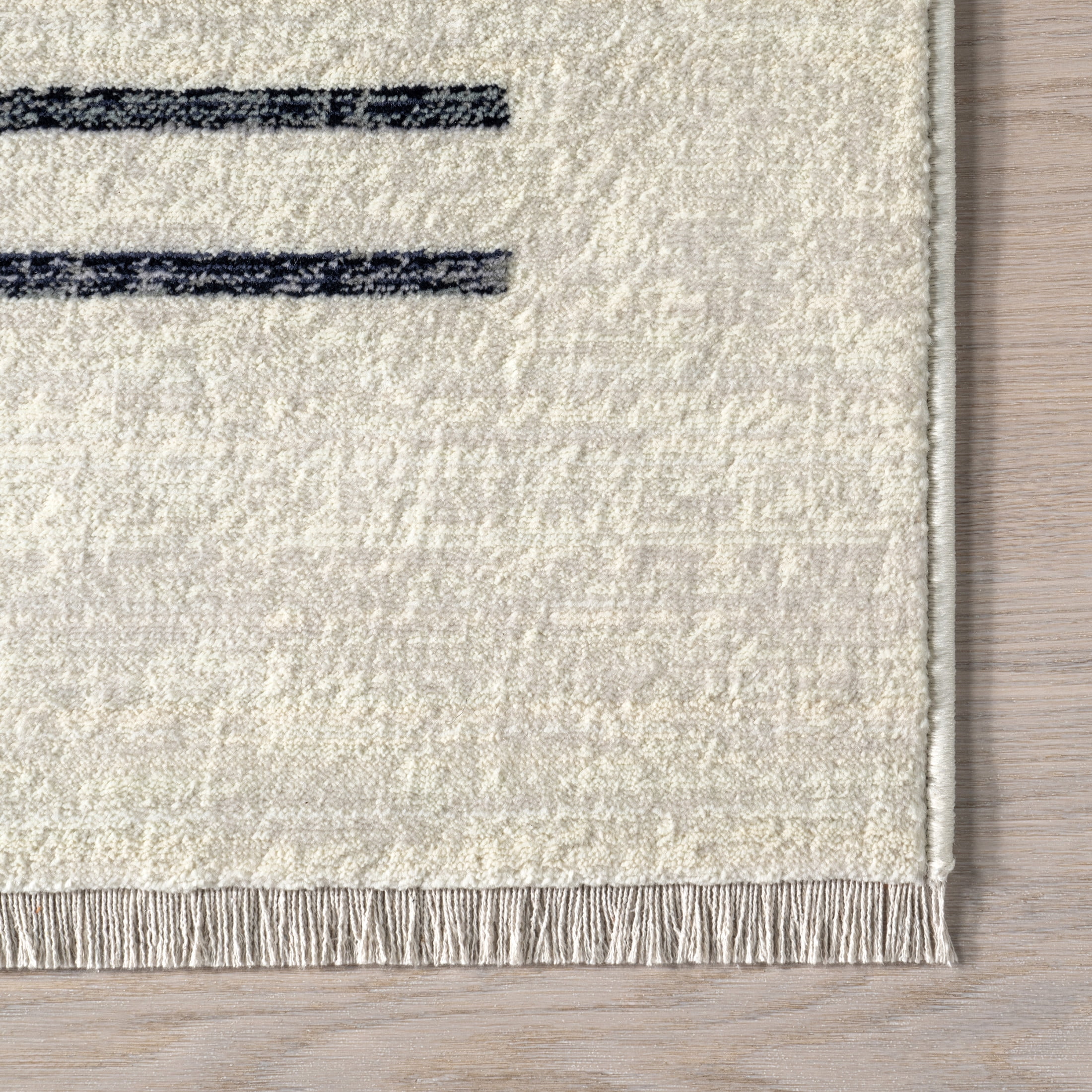 nuLOOM Keeva Modern Striped Fringe Area Rug, 3' 3" x 5', Keeva Beige