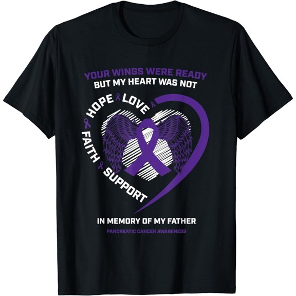 Purple Gifts In Memory Of My Dad Pancreatic Cancer Awareness T-Shirt