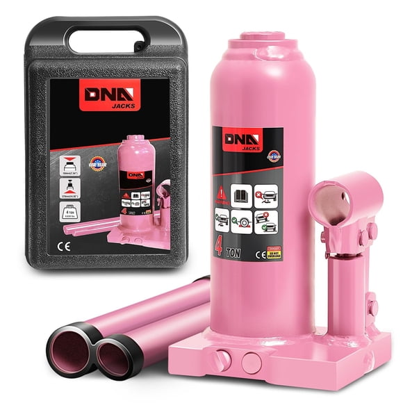 Botella hidráulica Jack DNA MOTORING de 4 toneladas/4.000 kg, color rosa
