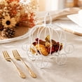 thumbnail image 6 of Carriage Centerpieces for Tables, Princess Pumpkin Carriage Candy Holder, Iron Tabletop Centerpiece Decoration, Candy Cart Container for Halloween, Wedding, Birthday Party Favors, 6 of 7