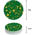 thumbnail image 1 of RYLABLUE Happy St. Patrick's Day Clover Set of 4 Round Coaster for Drinks, Absorbent Ceramic Stone Coasters Cup Mat with Cork Base for Home Kitchen Room Coffee Table Bar Decor, 1 of 5
