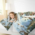 thumbnail image 4 of jejeloiu Kawaii Squirrel Cute Santa Claus Christmas Snowmen Twin Comforter Set,Reversible Lightweight Room Decor,2pcs, 4 of 8