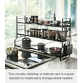 thumbnail image 2 of Yamazaki Home Countertop Shelves, Black, Steel, Supports 38.5 pounds, 2 of 6