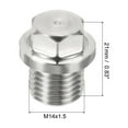 thumbnail image 2 of Uxcell M14x1.5 Male Plug Stainless Steel Thread Hex Head Socket Solid Pipe Fitting, 2 of 5