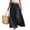 Black_Skirt, variant on Women's Cotton Linen Swing Long Skirt Elastic Waist Flowing Maxi Crinkled Skirt Retro Casual Layered Pleated Flowy Long Maxi Skirts With Belt Light XL