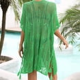 thumbnail image 6 of Ruimatai Beach Cover Up for Women Plus Size Long Womens Tops Fashion Round Neck Long Sleeve Loose Hollowed Out Beach Swimsuit Blouse, 6 of 6