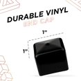 thumbnail image 2 of Fabricado en Estados Unidos Prescott Plastics Tapa de extremo de vinilo negro cuadrada de 1 pulgada, cubierta de goma flexible para postes de tuberías de metal, inserto deslizante para postes de tuber, 2 of 5