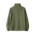 thumbnail image 4 of GrmtClth Men's Lightweight Stand Collar Windbreaker Jacket, Casual Full Zip Up Outerwear with Pockets, Breathable Coat Sun Protection Clothing Army Green 2XL, 4 of 8