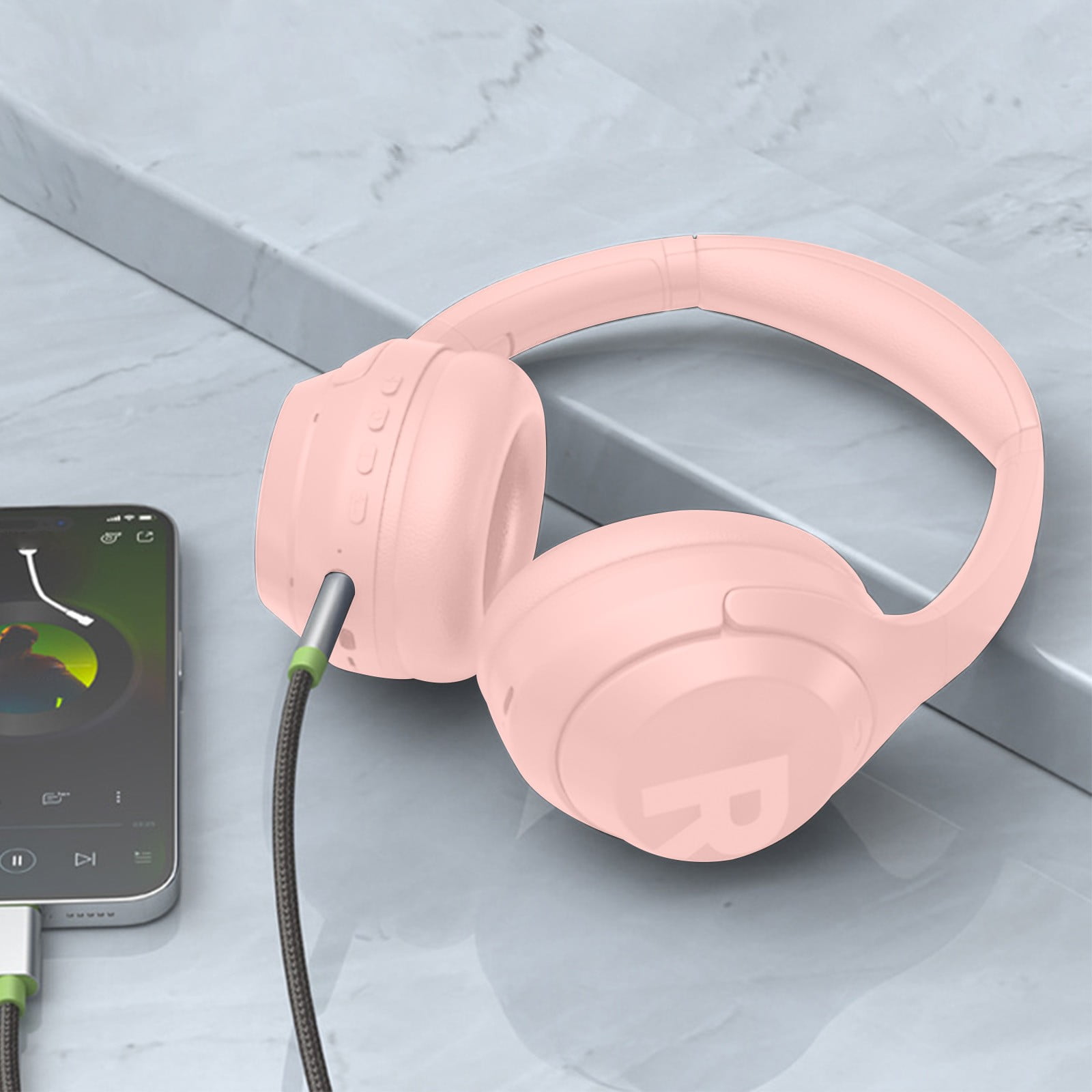 RBCKVXZ Bluetooth Headphones Earphone Wireless Headphones Stereo Bluetooth 5.0 Foldable Sport Earphone 500mAh Microphone Gaming Headset Birthday Gifts on Clearance, Pink