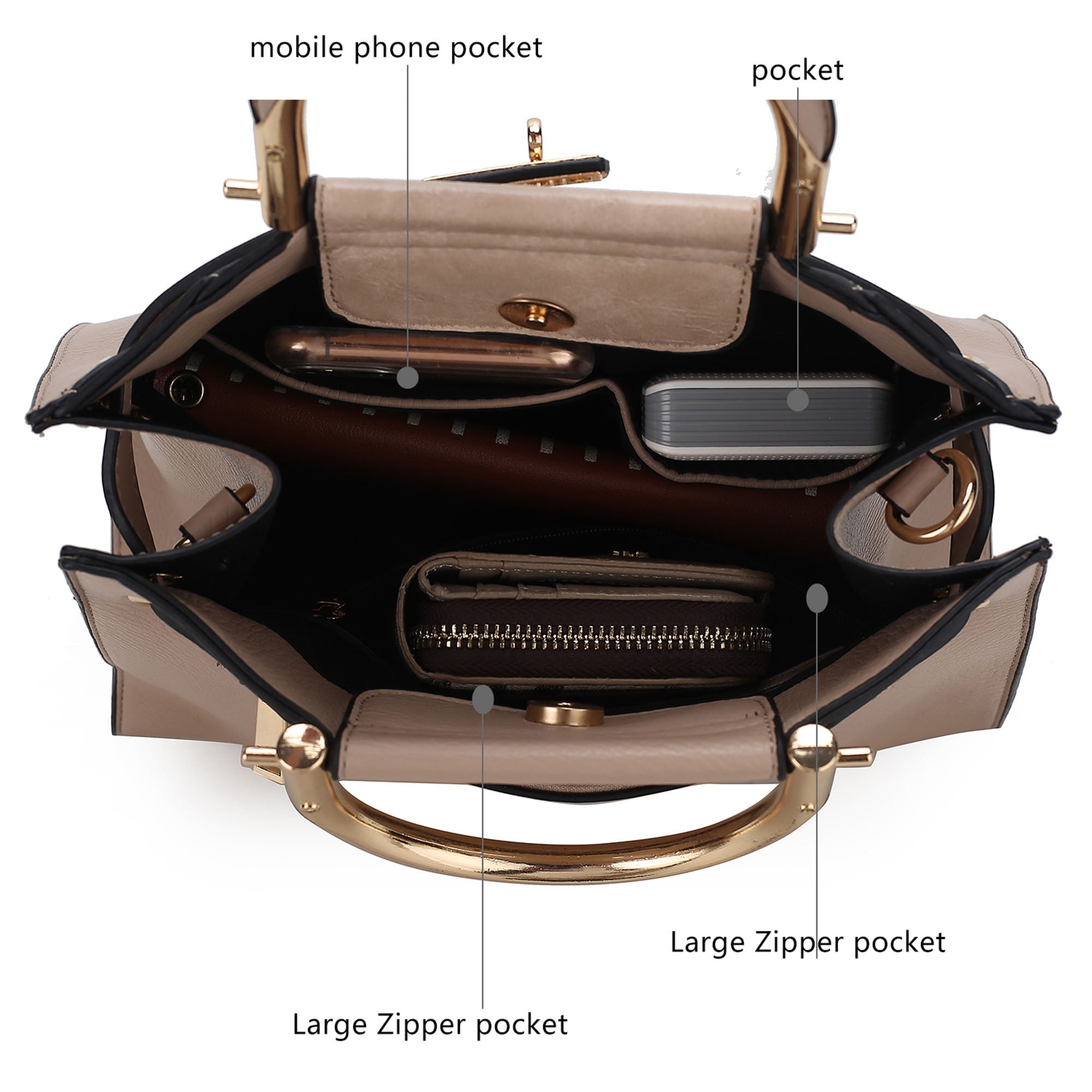 MKF Collection Cassia Women’s Satchel Bag Vegan Leather Crossbody Bag Handbag Purse by Mia K