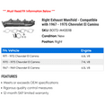 thumbnail image 2 of Right Exhaust Manifold - Compatible with 1967 - 1975 Chevy El Camino 1968 1969 1970 1971 1972 1973 1974, 2 of 2