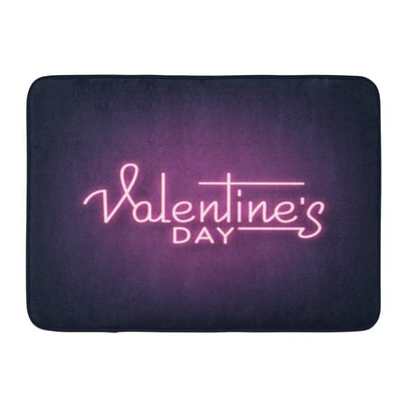GODPOK Love Red Sale Valentines Day Neon Script Lettering Valentine's Sign Happy February Rug Doormat Bath Mat 23.6x15.7