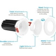 thumbnail image 3 of Luxrite 2 Inch LED Recessed Light with J-Box 15W 5 Color Selectable 1000 Lumens Dimmable Wet Rated IC Rated, 3 of 8