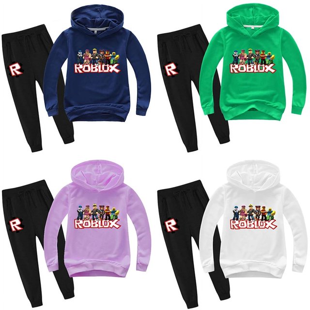 Roblox-Conjunto de ropa periférica para niños y niñas, Chaqueta de algodón, pantalones, 2 piezas, traje deportivo informal, regalos