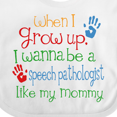 thumbnail image 4 of Inktastic Speech Pathologist Like Mommy Boys or Girls Baby Bib, 4 of 4