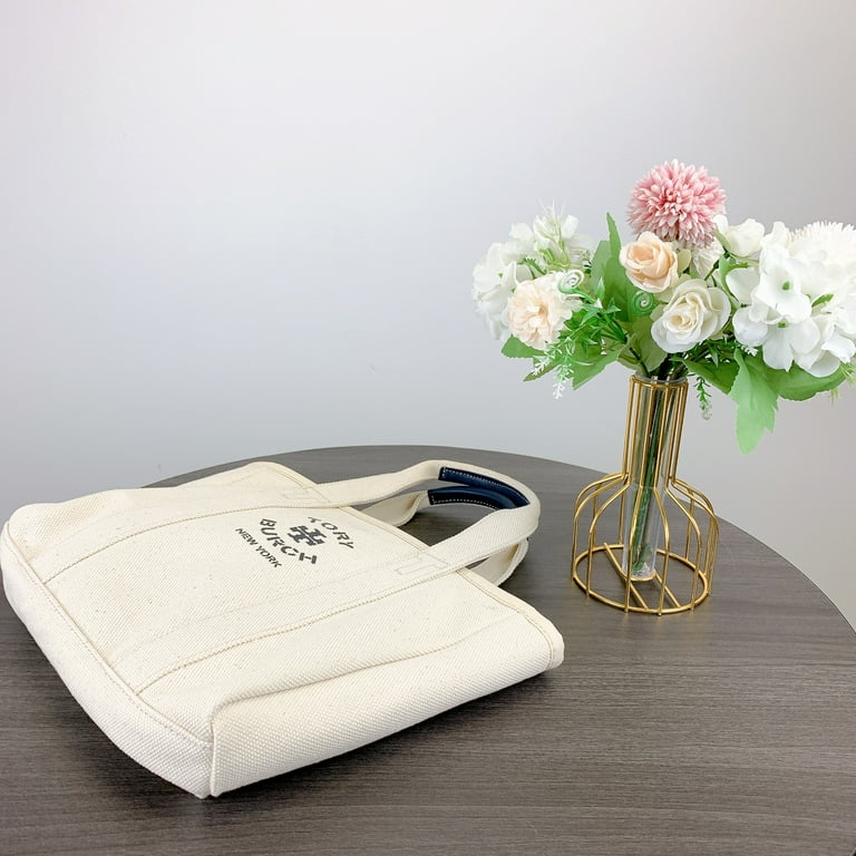 その他 4/20 18:00 Tory Burch 156529 Canvas Small Tote Bag Crossbody Purse IN Chalk