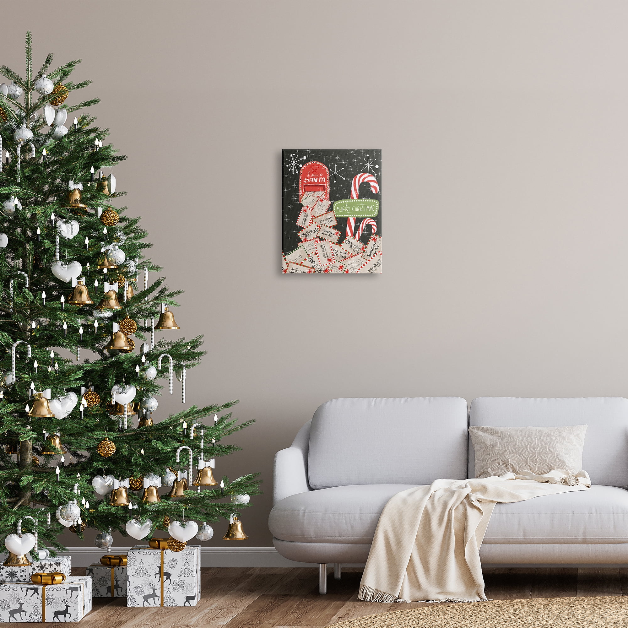 Stupell Industries Letters For Santa Mail Holiday Painting Gallery Wrapped Canvas Print Wall Art, 16 x 20