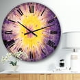 thumbnail image 2 of DesignArt Blooming Violet Lotus Close up Large Wall Clock, 2 of 2