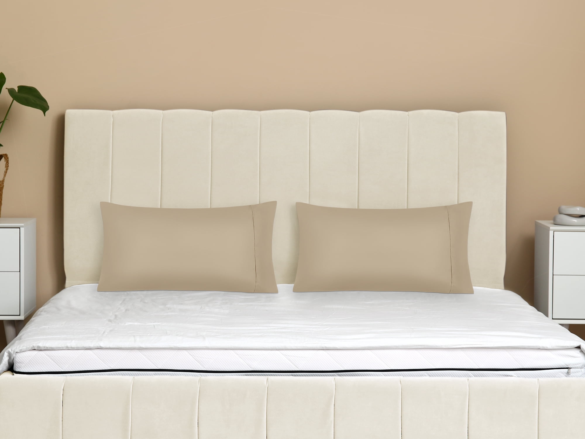 Unique Bargains Pillow Cases with Envelope Closure Pillow Covers 2 pcs Standard Camel