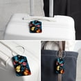 thumbnail image 6 of Square PU Leather Luggage Tags, 2 Pack, with Privacy Cover and Stainless Steel Ring - Suitable for Travel, Backpack, Handbag - Bag Tags, Handbag Tags Butterfly, 6 of 7