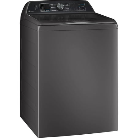 GE Profile - 5.3 Cu Ft High Efficiency Smart Top Load Washer with Smarter Wash Technology, Easier Reach & Direct Drive Motor - Diamond Gray