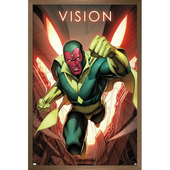 Marvel Comics - Vision - Vision #8 Wall Poster, 14.725" x 22.375", Framed