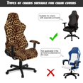 thumbnail image 4 of KUIFORTI Brown Leopard Print Gaming Chair Seat Cover Comfortable Gaming Chair Seat Cover with Armrest Cover Elastic Polyester for Home, Shop, Living Room, Office, 4 of 7