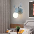 thumbnail image 3 of Lámpara LED de Pared con Soporte Billuyoard Vintage de Madera Iluminación y Accesorios Azul, 3 of 6