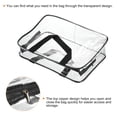 thumbnail image 4 of Uxcell L Size Clear Toiletry Bag Makeup Cosmetic Pouch with Zipper Handle, Black, 4 of 6