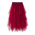 thumbnail image 3 of Femmes Tulle Jupe Taille Élastique Maille Long Paragraphe Jupe Robe Ballet Prom Parti Tulle Tutu A-line Jupe Midi, 3 of 5