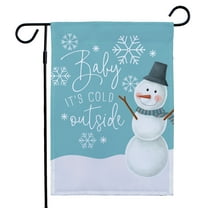 Baby It’s Cold Garden Flag, Christmas Decoration, 12" x 18" Polyester