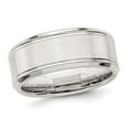 thumbnail image 1 of Mens Brushed Sterling Silver Band Ring 6mm, 1 of 4