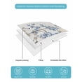 thumbnail image 5 of Blue Floral Spring Summer Quilt Set Full Size, Soft Microfiber Quilted Bedding Set with 2 Pillow Shams, Summer Botanical Flower Vintage Lightweight All Season Bedspread Coverlet for Bedroom 78"x90", 5 of 6