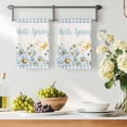 thumbnail image 3 of Blue Daisy Floral Kitchen Towels Set of 4, Spring Country Flower Butterflies Plaid Absorbent Dish Towels for Kitchen, Microfiber Hand Towel, Quick Drying Tea Towel for Cleaning Decorative Dishcloths, 3 of 7