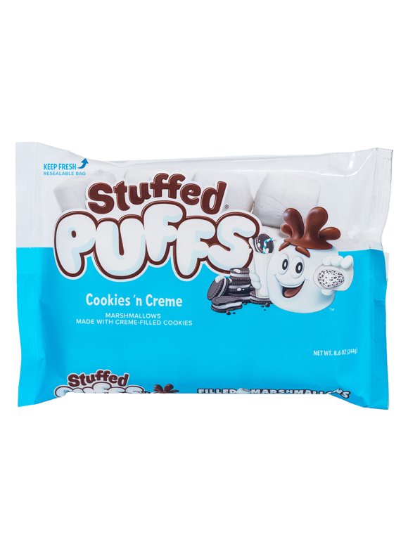 Stuffed Puffs Marshmallows in Baking Ingredients