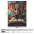 thumbnail image 4 of Dragon on Top of Book, Colourful, Cartoon Style, Mythical, Cartoon Blanket Super Soft Flannel  Blankets，for Toddlers, Boys And Girls.Ultra Light And Comfortable Flannel , for Couch Bed Sof, 4 of 6