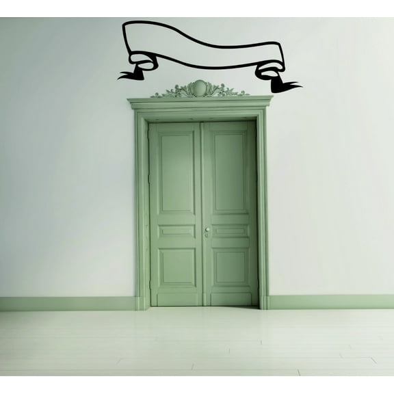 New Wall Ideas Wave Ribbon Design Silhouette 10x20 Inches