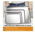 thumbnail image 2 of Baking Sheet Cookie Sheet Set of 3, Topboutique Stainless Steel Baking Pans Tray, Non Toxic & Healthy, Mirror Finish & Rust Free, Easy Clean & Dishwasher Safe （10"+12"+16"）Perfect for Christmas, 2 of 7