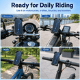 thumbnail image 7 of GAZILY® Motorcycle Phone Mount, Anti-Shake Handlebar Holder with One-Hand Lock, 360° Rotation and 4-Layer Shock Absorption for 4.7–7.2" Phones, Black, 7 of 7