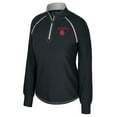 thumbnail image 2 of Women's Colosseum Black Oklahoma Sooners Bikram Raglan Quarter-Zip Top, 2 of 3