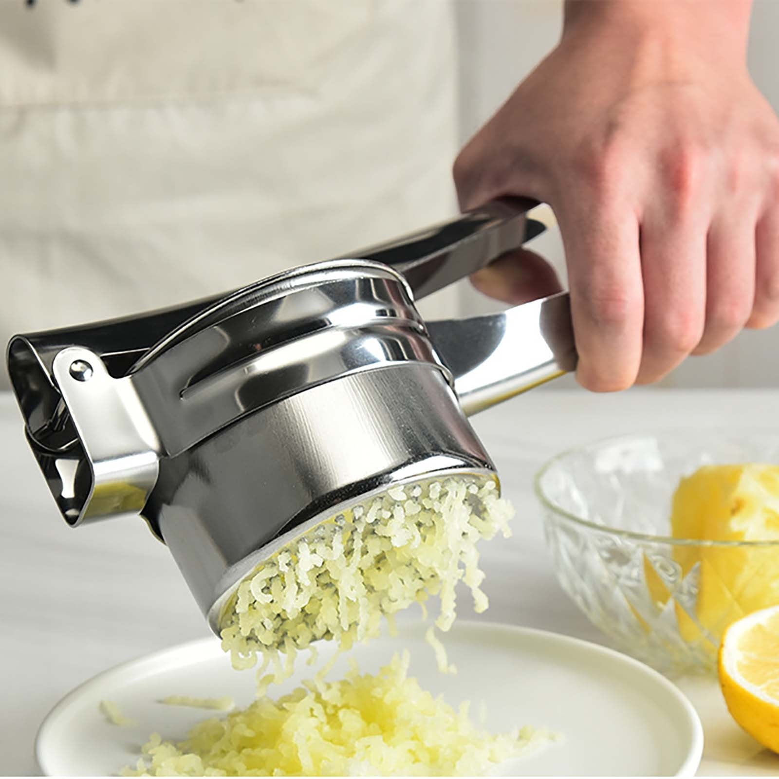 Presse-Purée En Acier Inoxydable - Manuel, Robuste Et Parfait Pour Pommes De Terre Et Légumes - 10