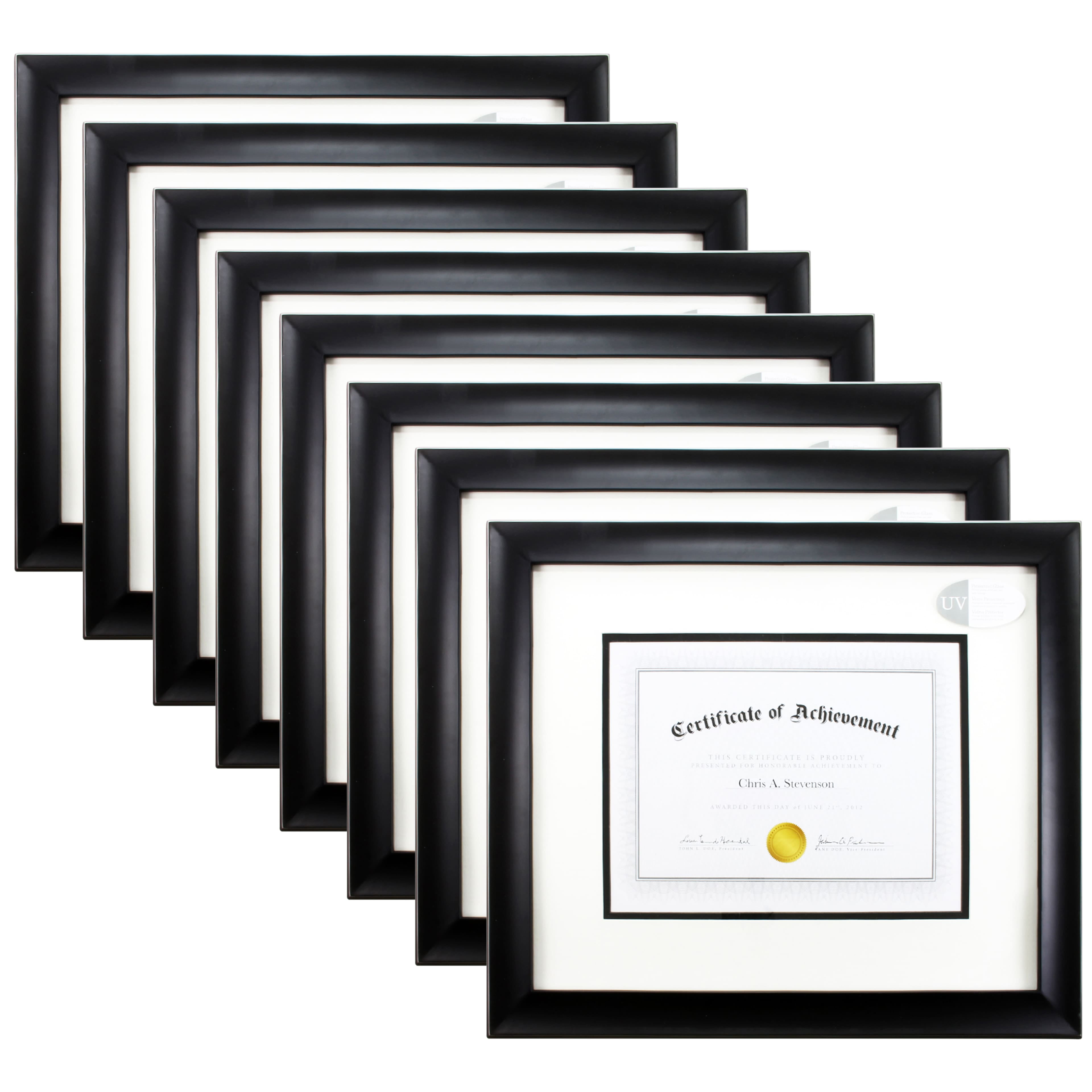 MICHAELS Bulk 8 Pack Black, 13" x 15.5" With 8.5" x 11" Double Mat
