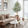 thumbnail image 3 of ROMSWI 8FT Artificial Olive Tree Tall in Black Plastic Pot with Lifelike Fruits Faux Olive Tree For Home House Office Decor Indoor, 3 of 11