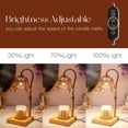 thumbnail image 6 of Sziqiqi Candle Warmer Lamp with Timer: Flower Candle Lamps with 2 Bulbs Gift for Mom Height Adjustable Candle Lamp Warmer Vintage Home Bedroom Decor House Warming Gold, 6 of 10