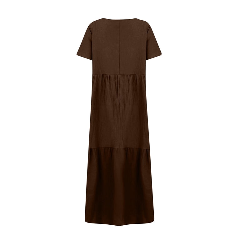 brown gauze dress Sand Gauze Button Down Shirt Dress main image 0