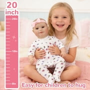 20 Inch Reborn Baby Doll, Realistic Sleeping Baby Doll, Soft Cloth Body With Accessories, Lifelike Baby Doll Toy Gift For Kids Age 3+
